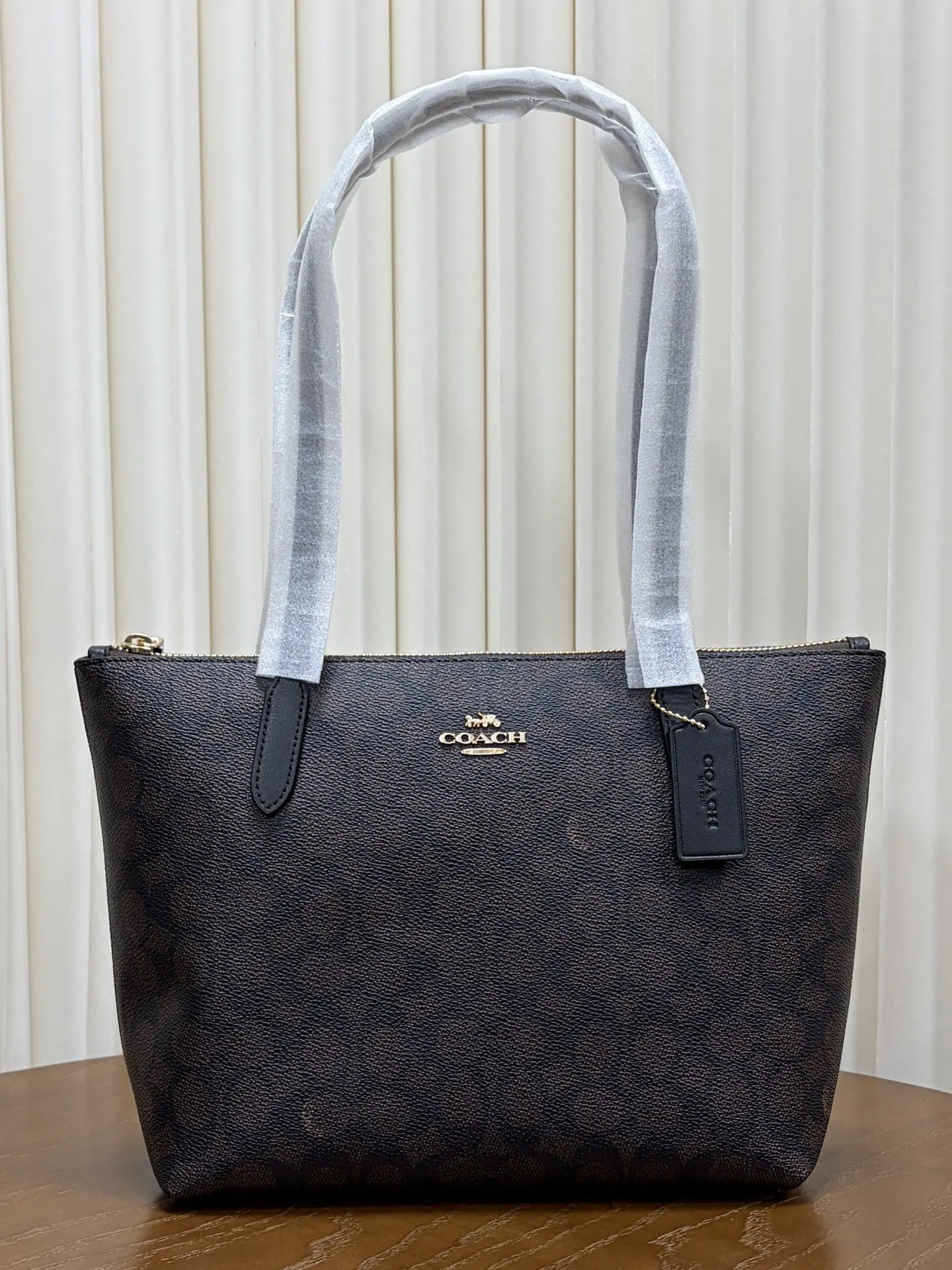 Coach 老花 牛皮 全套专 柜 厂价 托特包 大容量托特款