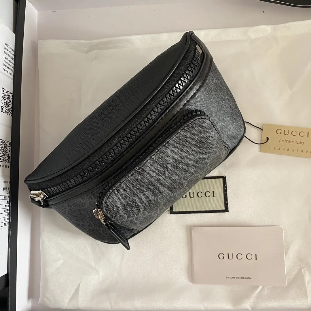 Black Belt Bag Casual Leather