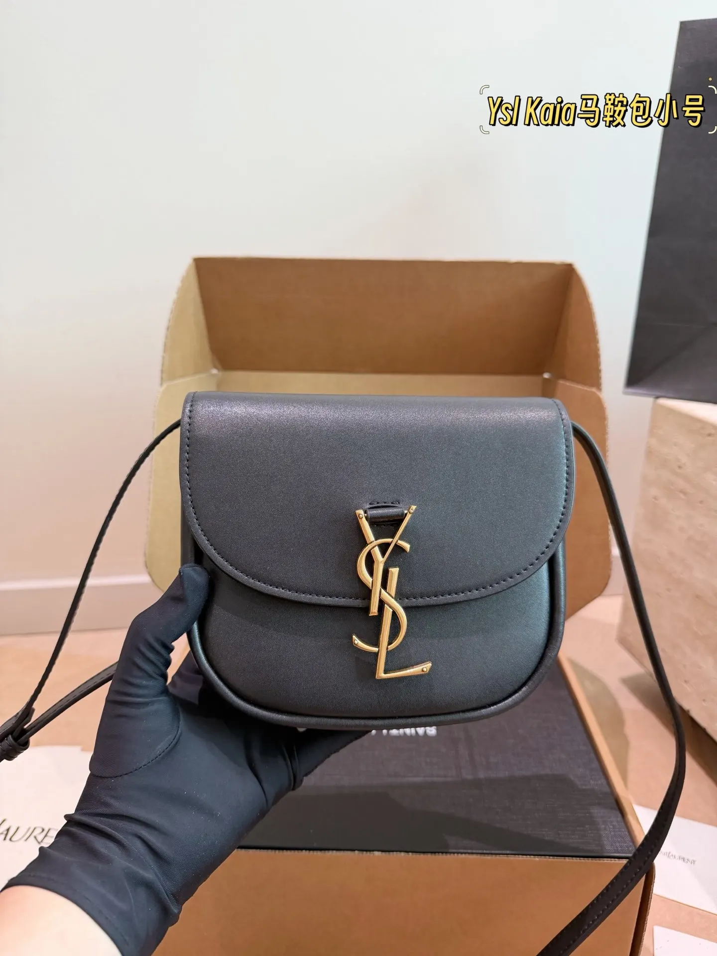 黑色 金色 牛皮 链条包 精致链条款