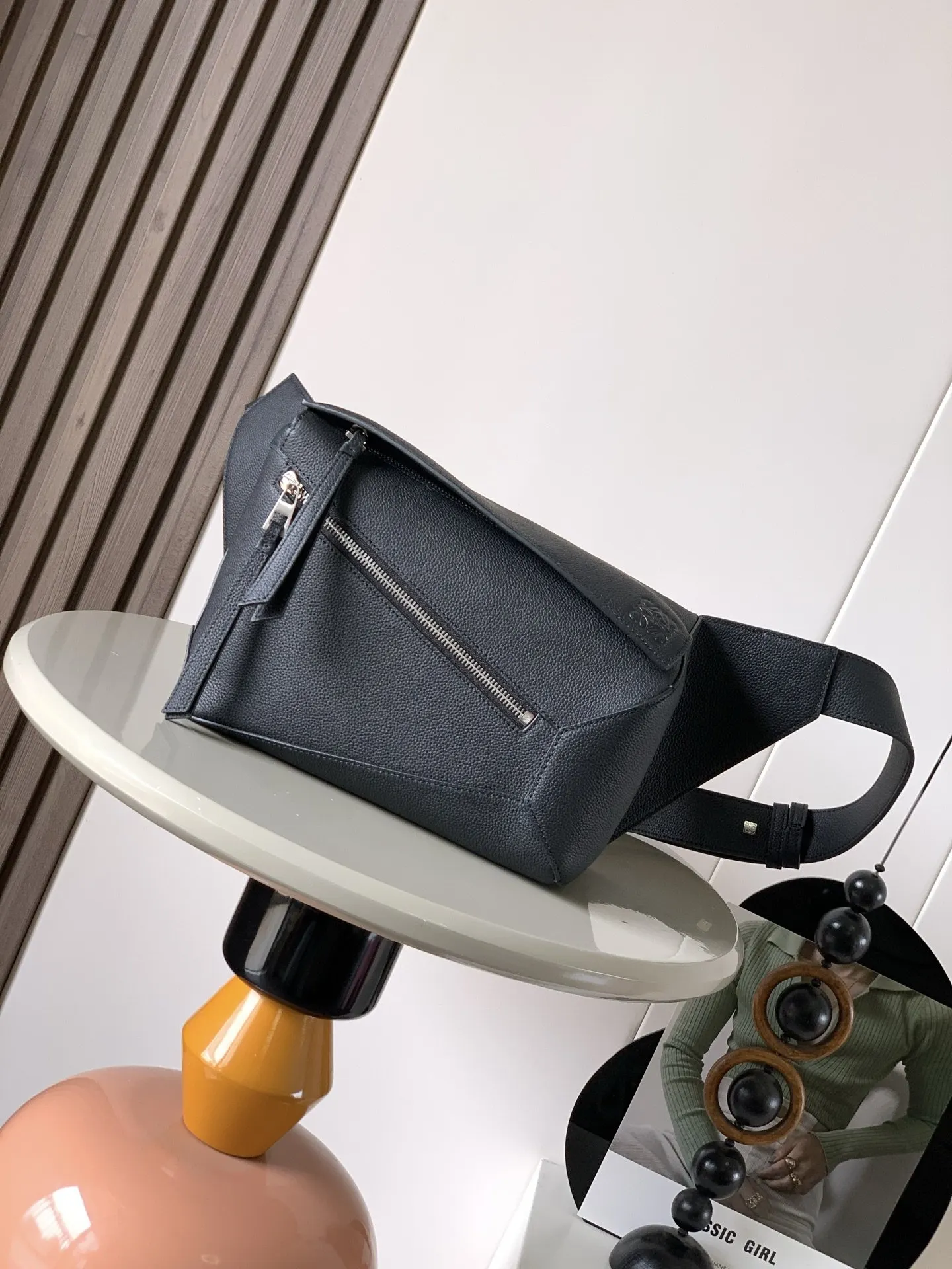 Black Belt Bag Casual Leather