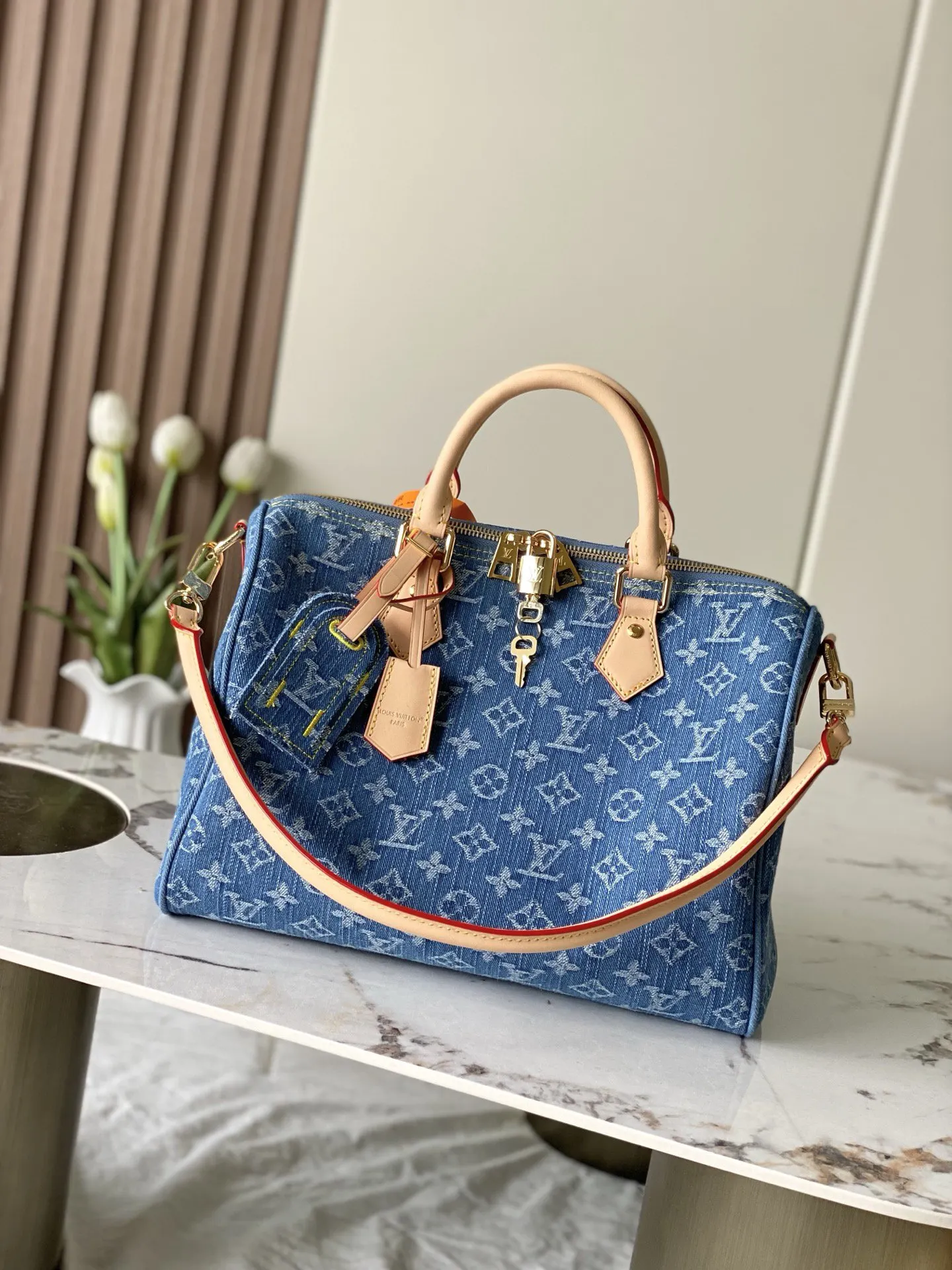 LV 牛仔 丹宁 Mo收纳包 旅行收纳款