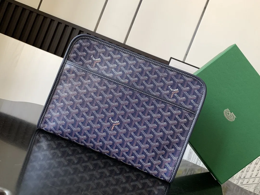 Goyard 深藍 化妝包 便携收納款