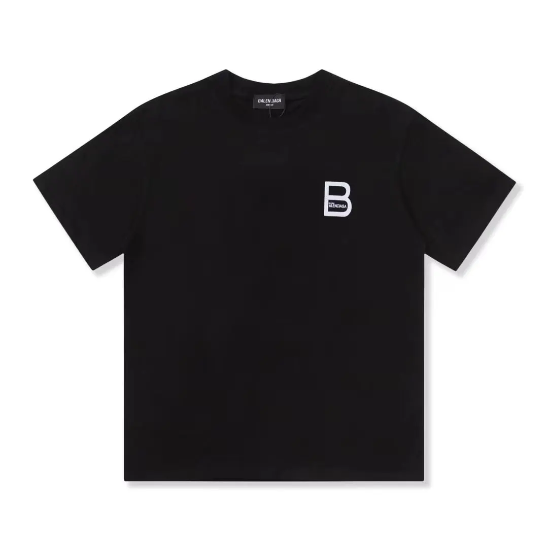 Balenciaga Black Short Sleeve T-Shirt Loose Casual