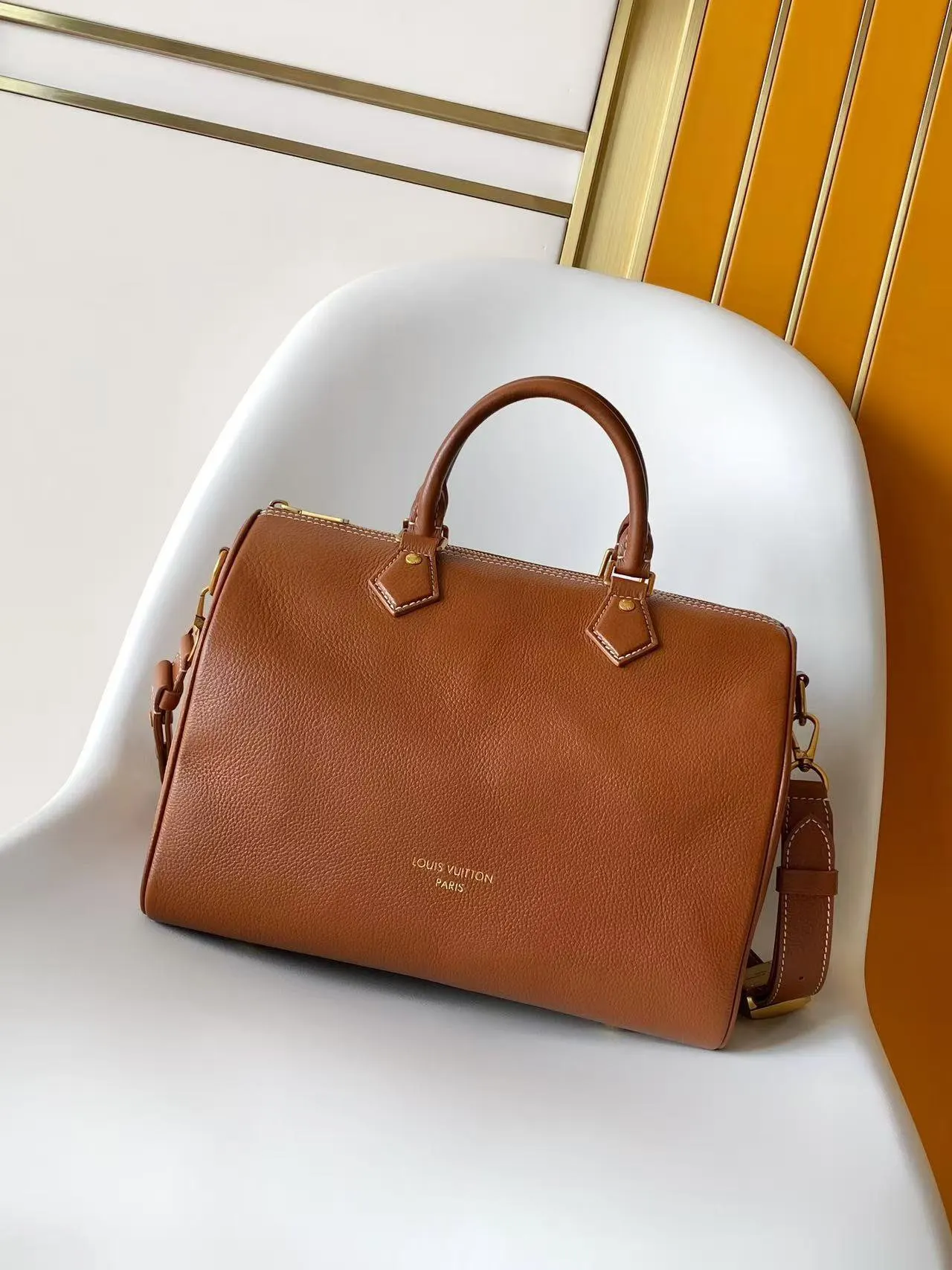 LV Speedy 黑色 棕色 牛皮 旅行袋 大容量旅行款