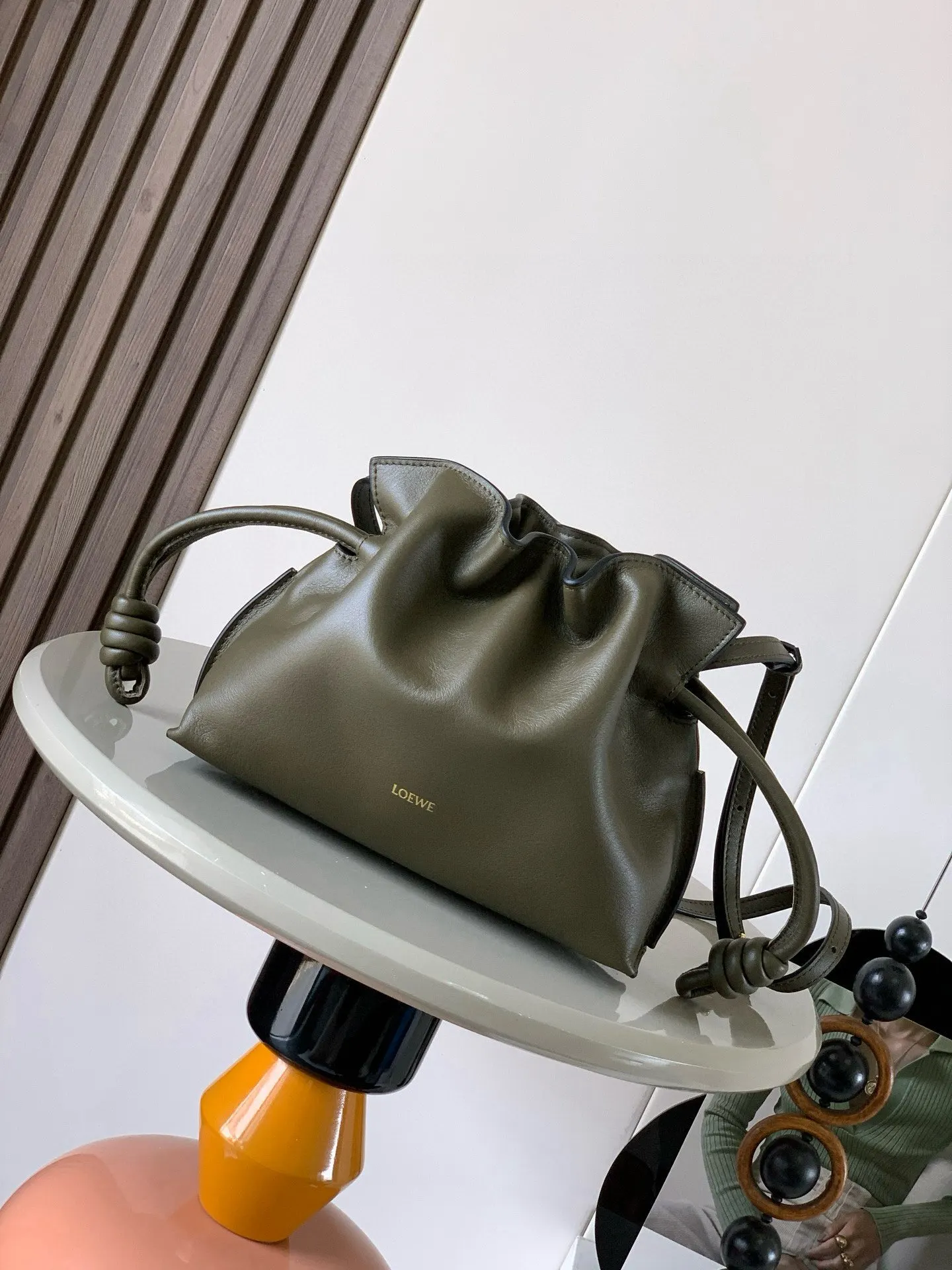 Loewe 卡其 小牛皮 托特包 大容量托特款