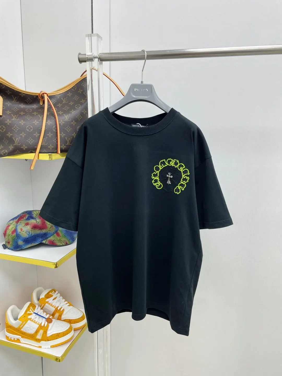 Chrome Hearts 26SS Letter Embroidery Short Sleeve T-Shirt Daily Versatile