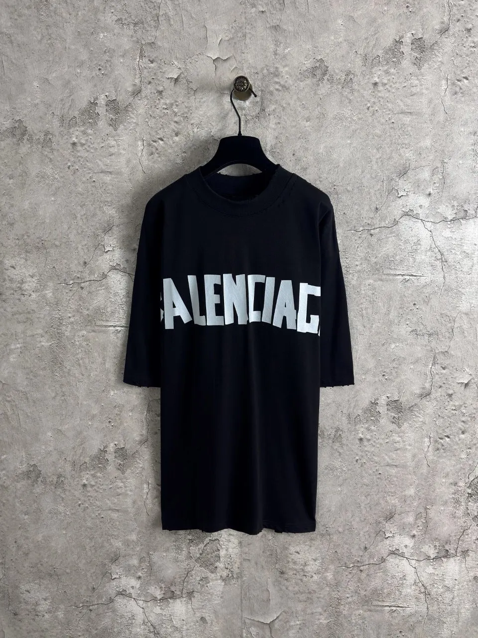 Balenciaga Black Short Sleeve T-Shirt Street Casual