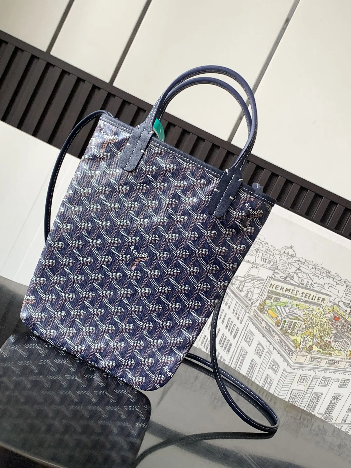 Goyard 深藍 POITIERS包是SAINT LOUIS 托特包 大容量托特款