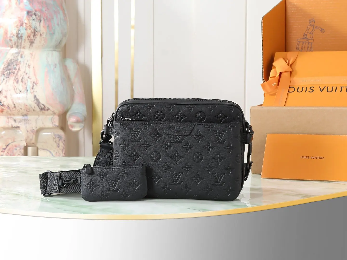 LV Trio Messenger 黑灰配色 郵差包