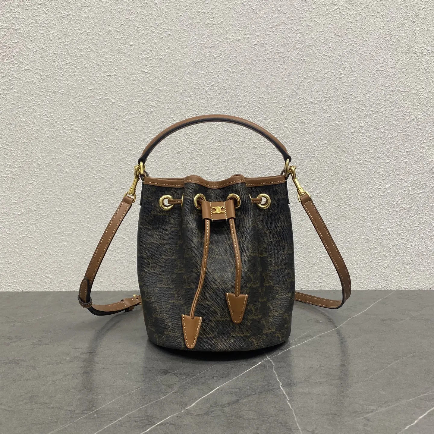 Gold Bucket Bag Casual