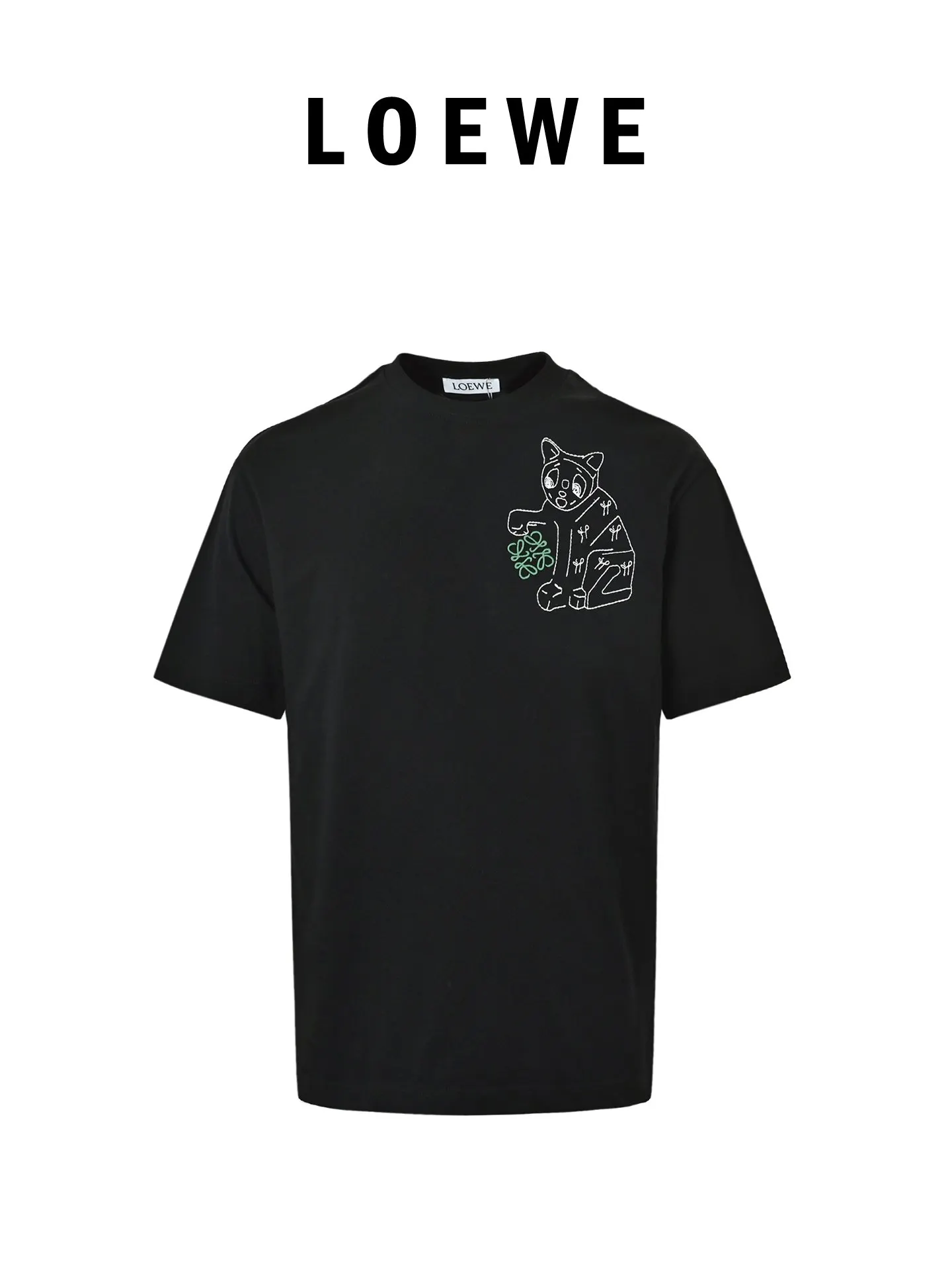 LV Embroidery Short Sleeve T-Shirt Casual Versatile Style