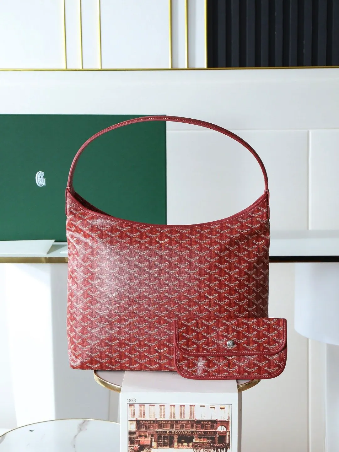 Red Hobo Shoulder Bag Vintage