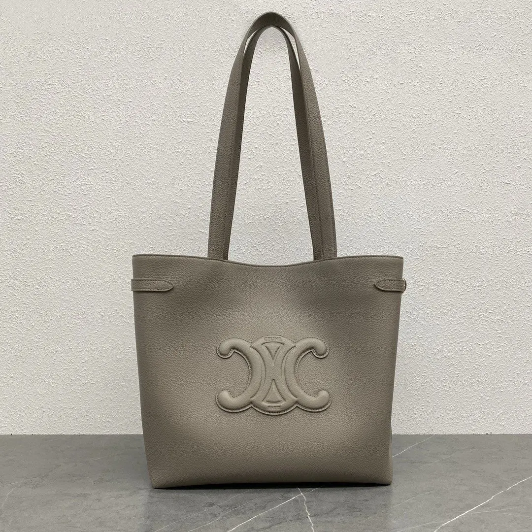 Celine 牛皮 CABAS ANAIS 粒面牛皮革手 托特包 大容量托特款