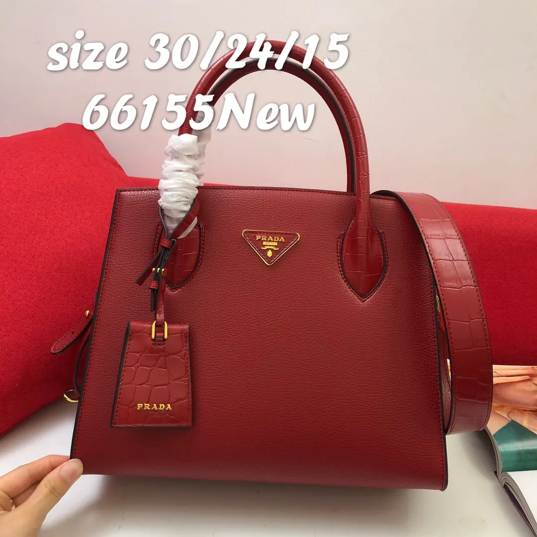 PRADA 鳄鱼皮 牛皮 手提包 日常通勤款