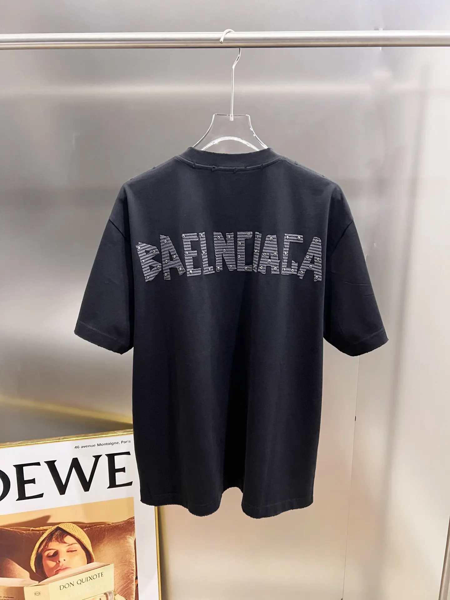 Balenciaga Black Logo Short Sleeve T-Shirt Loose Casual