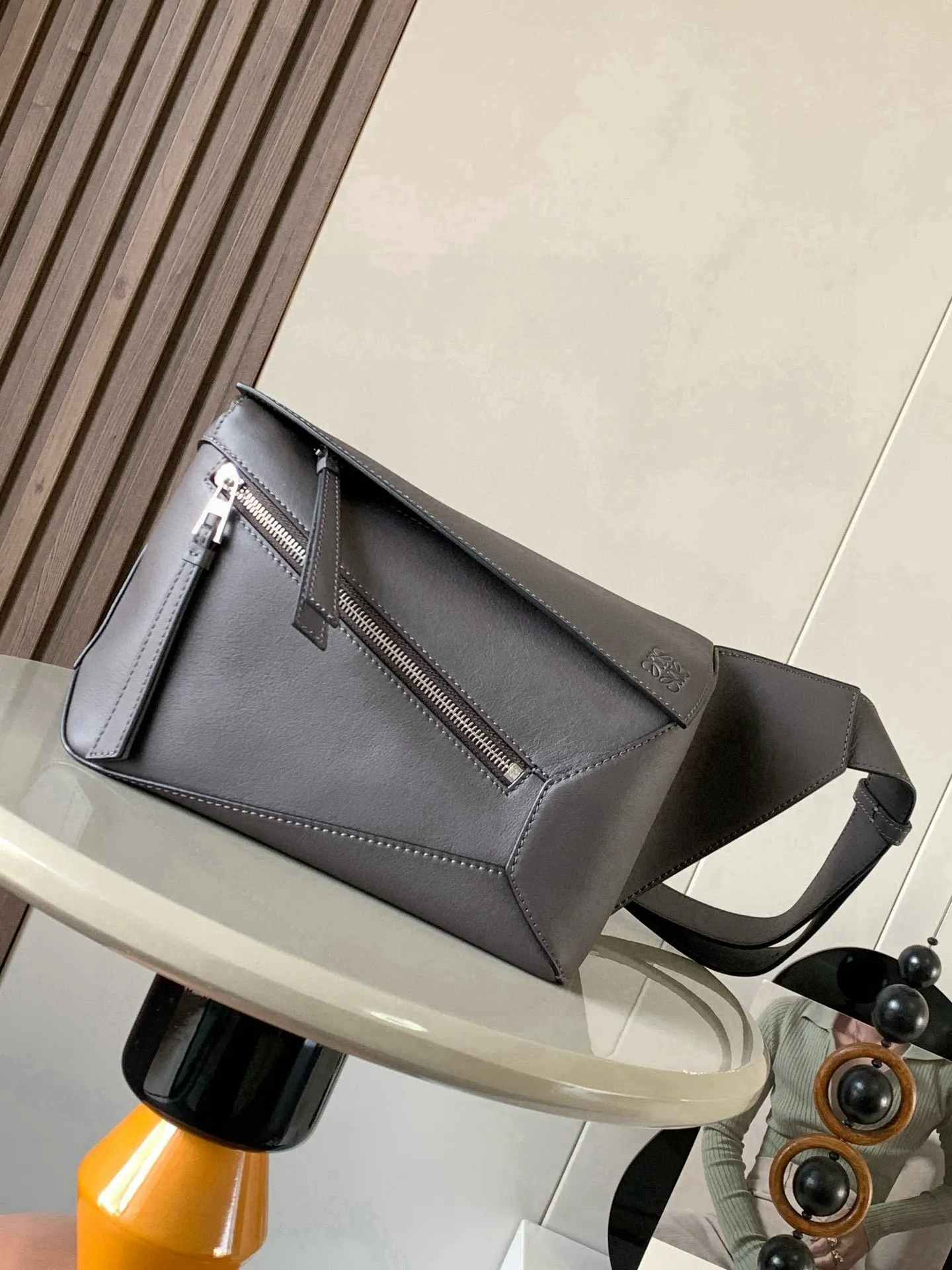 Coffee Belt Bag Casual Leather