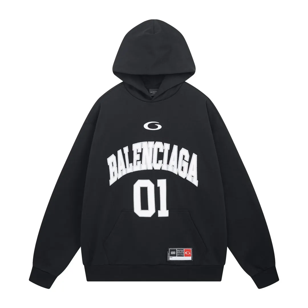 Balenciaga Black Cotton Logo Style