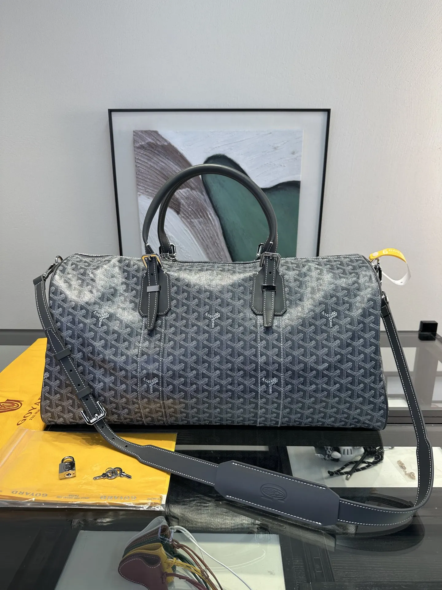 Goyard 灰色 戈雅 Boston 旅行袋 灰色 旅行袋 大容量旅行款