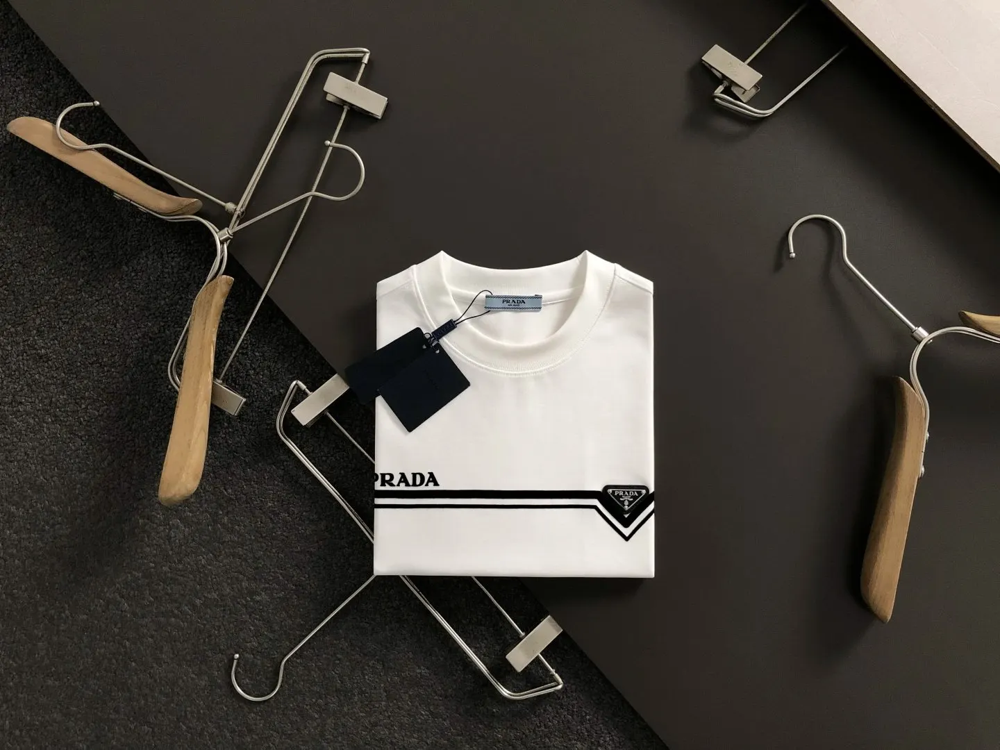 PRADA 牛仔 三角标 印花 牛仔裤 休閒寬鬆款