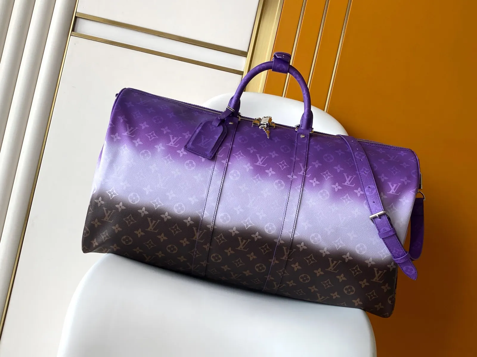 Keepall 紅色 銀色 帆布 旅行袋 大容量旅行款