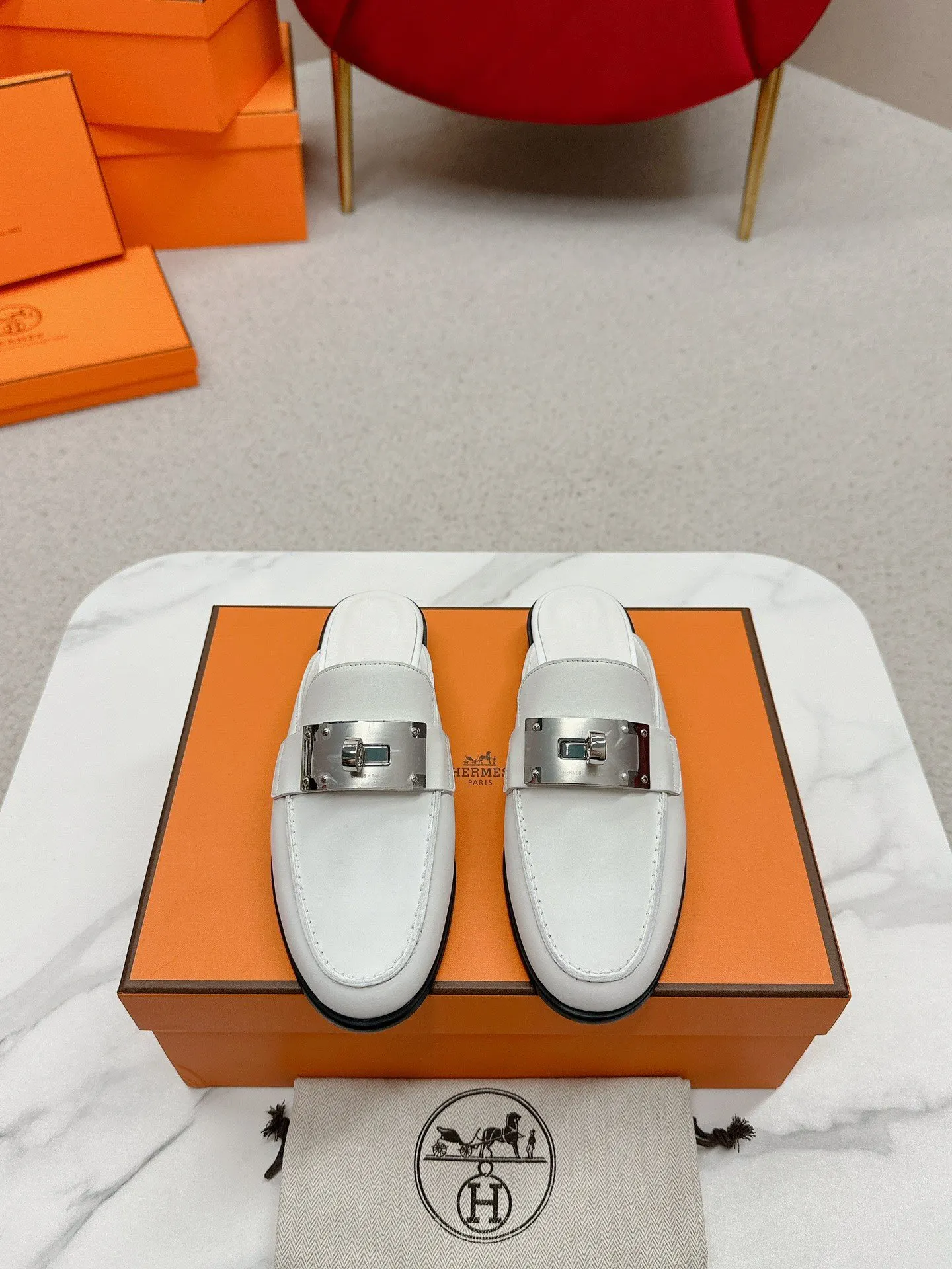 Hermes 小牛皮 拖鞋 舒適百搭款