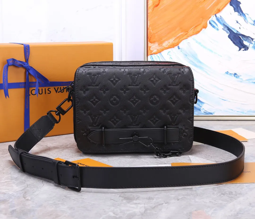 Black Chain Bag Canvas Leather