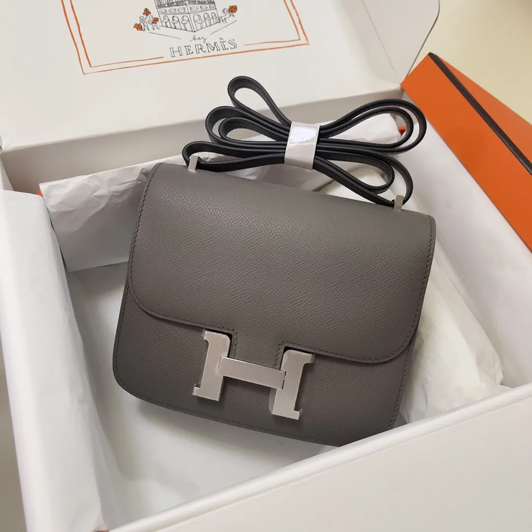 Hermes Constance Epsom掌纹牛皮 斜背包 19cm 經典款