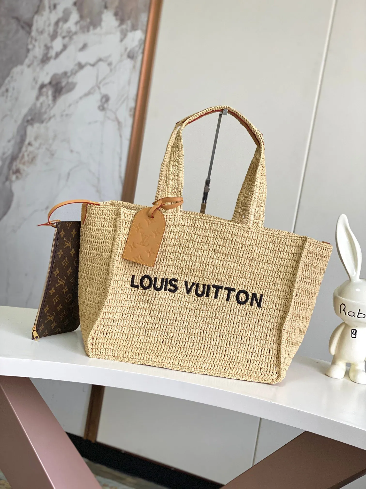 LV 棕色 牛皮 托特包 大容量托特款