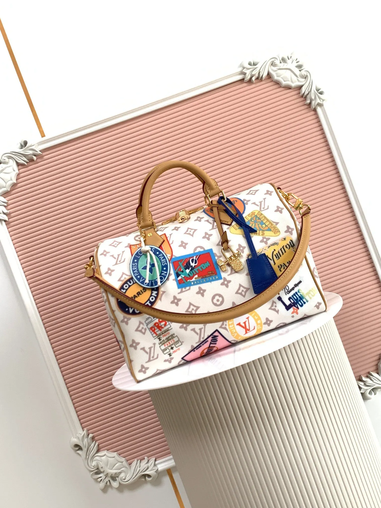LV Speedy 老花 牛皮 收纳包 旅行收纳款