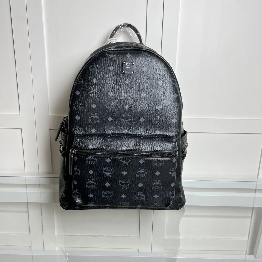 Black Monogram Backpack