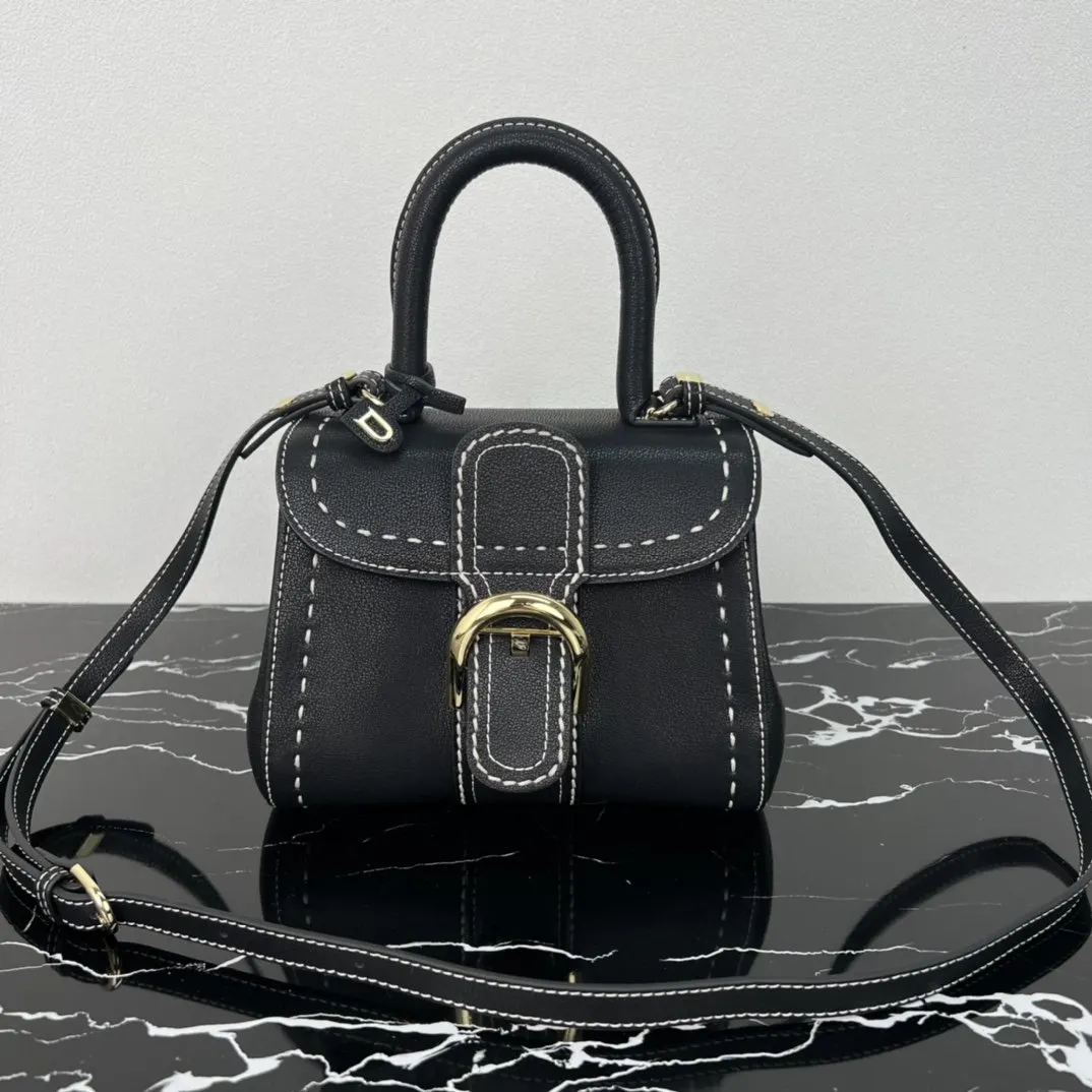Delvaux 焦糖色 小牛皮 手提包 通勤手提款