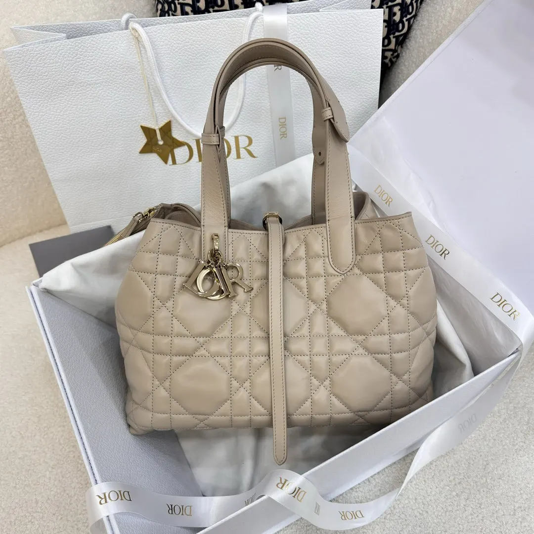 Beige Tote Bag Leather