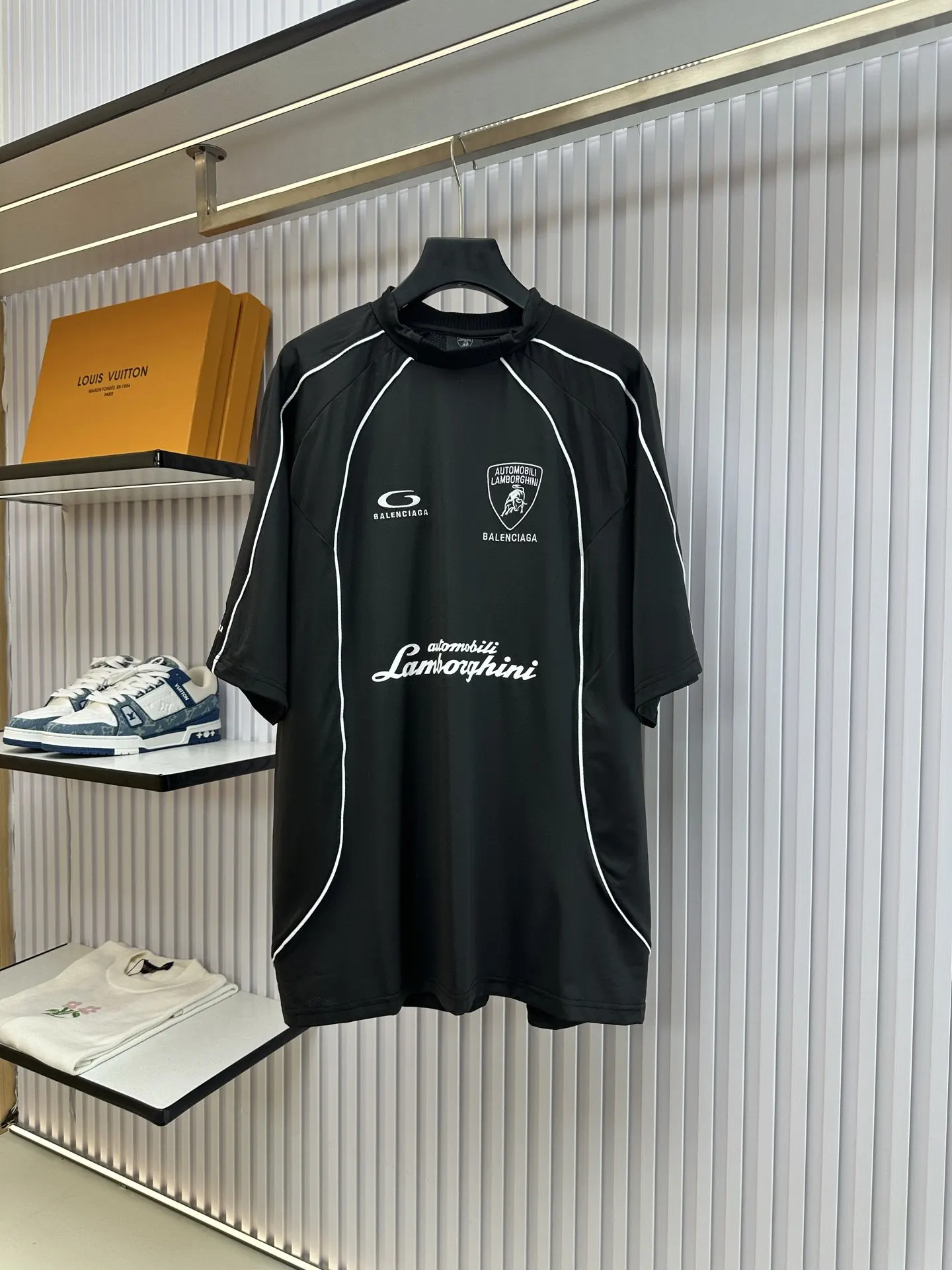 Balenciaga 黑色 Logo 短袖T恤 街頭休閒款