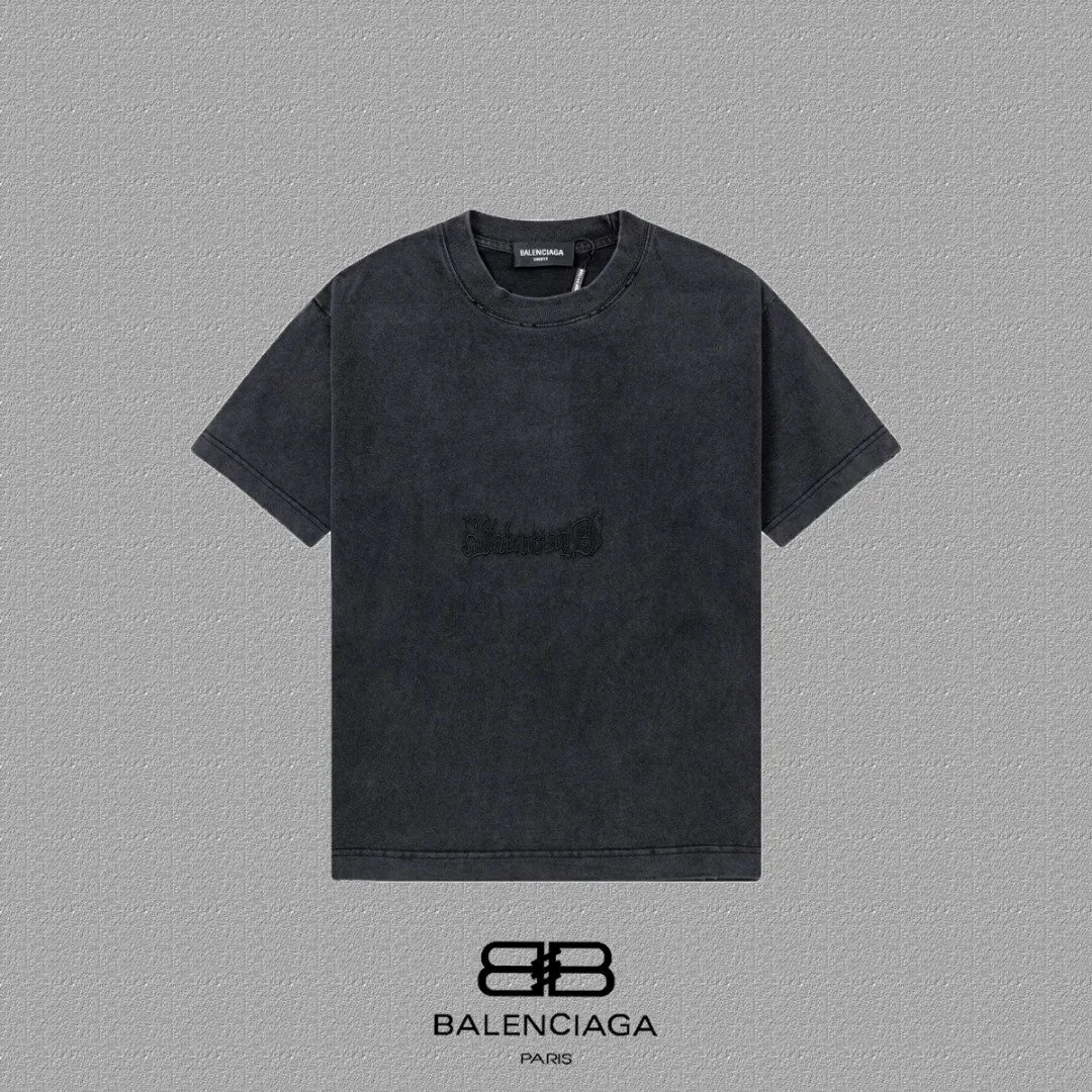 Balenciaga White Short Sleeve T-Shirt Street Casual
