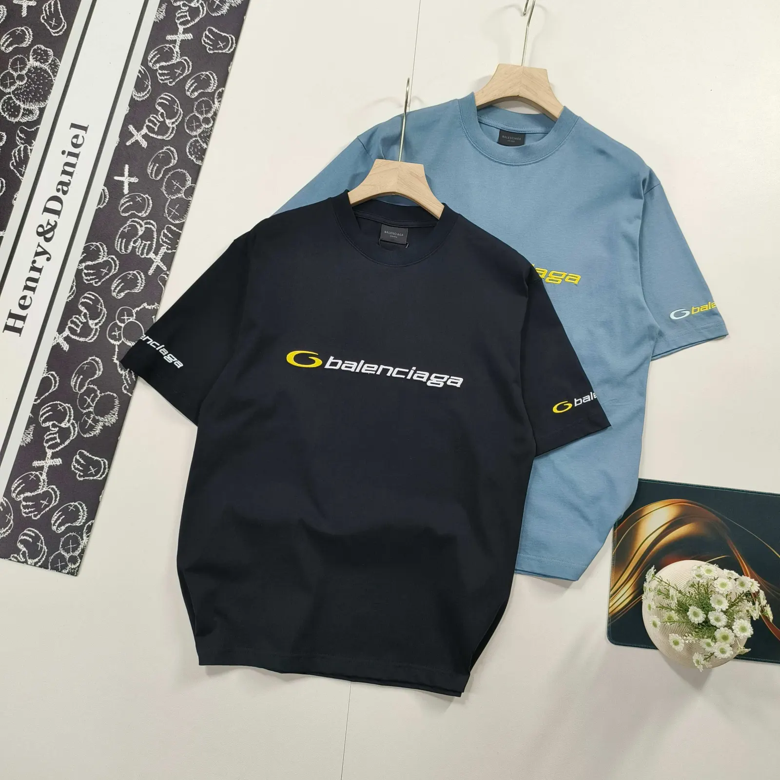 Balenciaga 黑色 純棉 Logo 短袖T恤 街頭休閒款