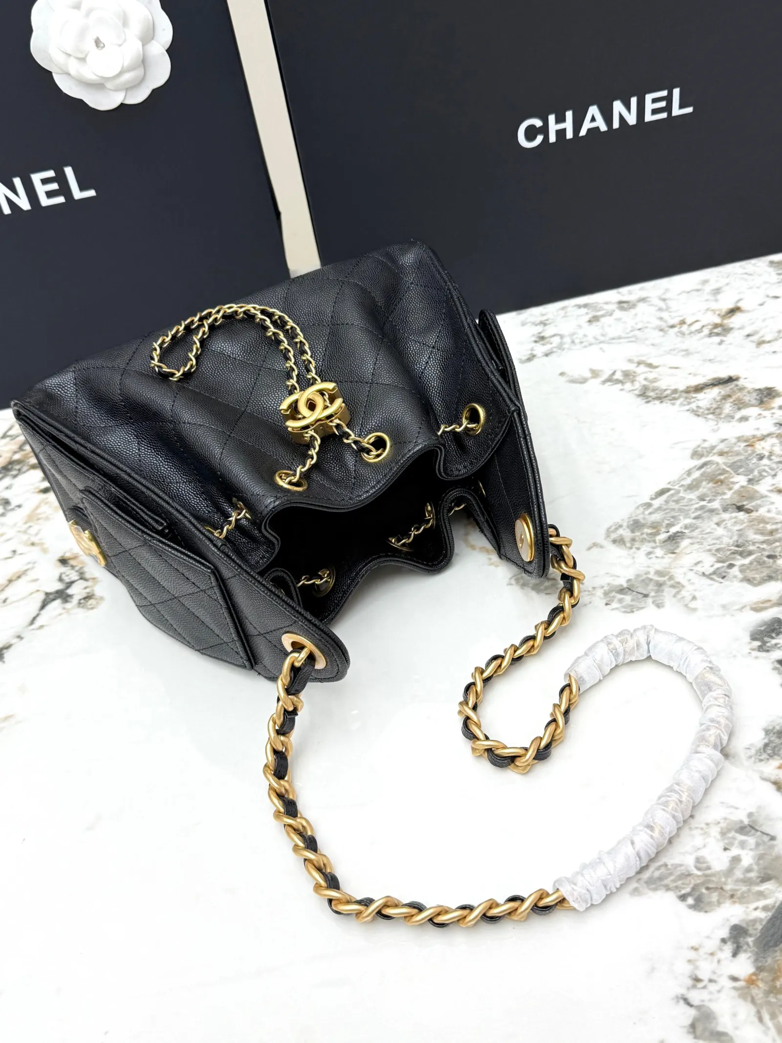 Gold Hobo Shoulder Bag Vintage Leather