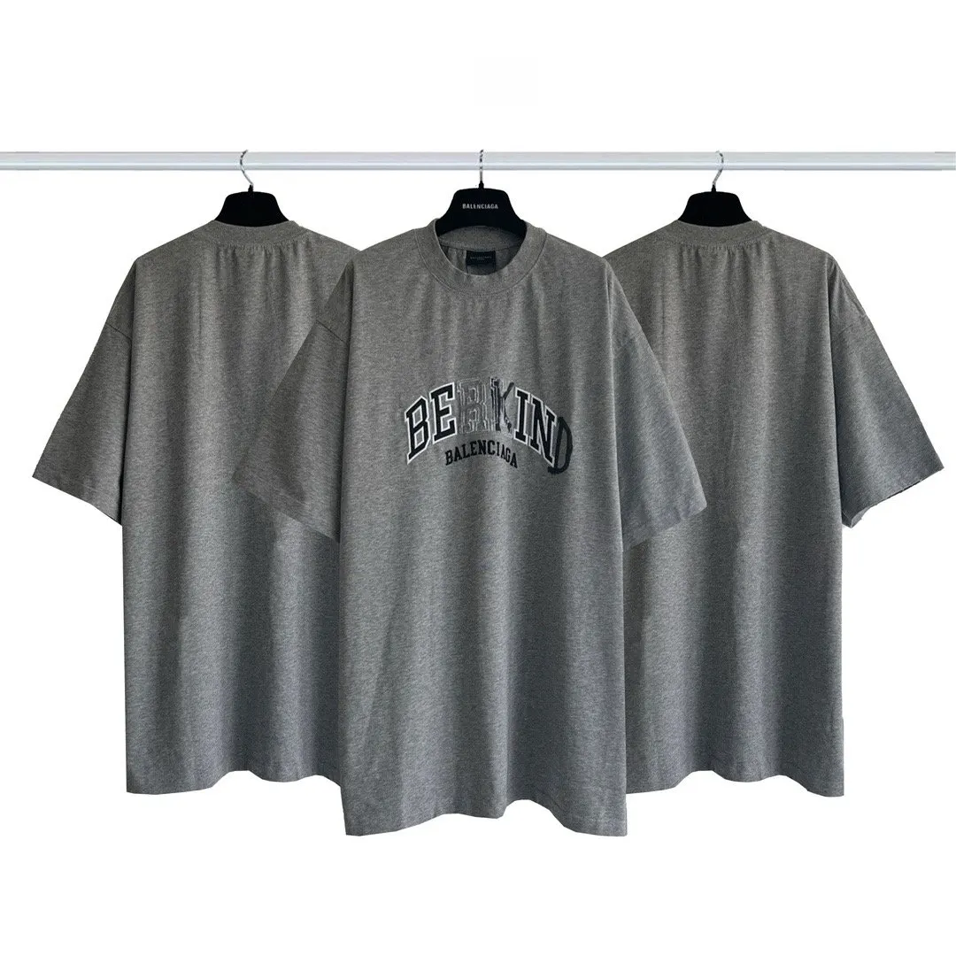 Balenciaga Cotton Logo Short Sleeve T-Shirt Street Casual