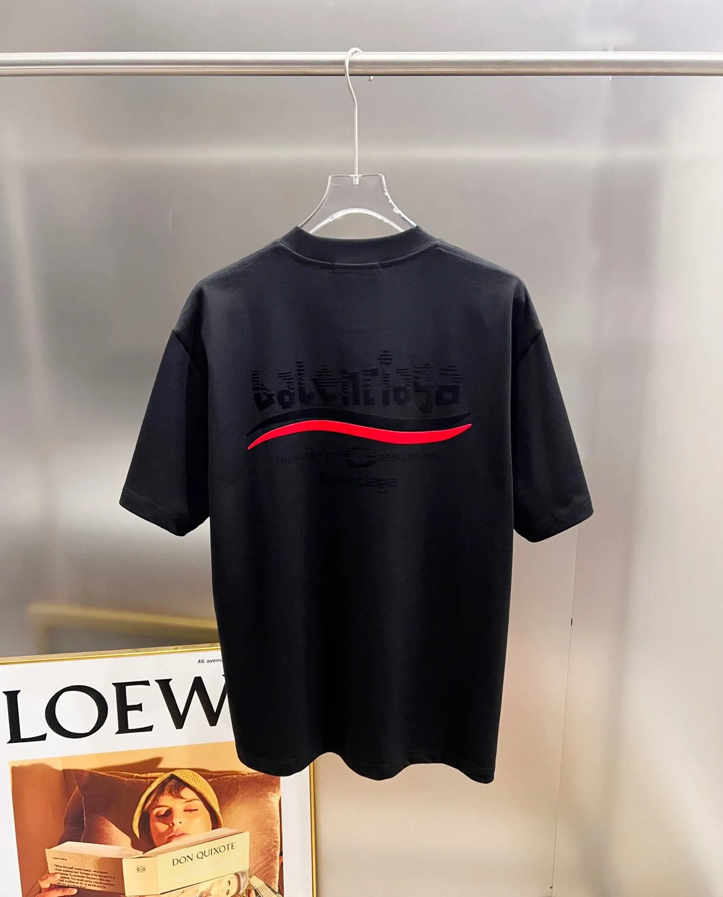 Balenciaga Cotton Logo Short Sleeve T-Shirt Loose Casual