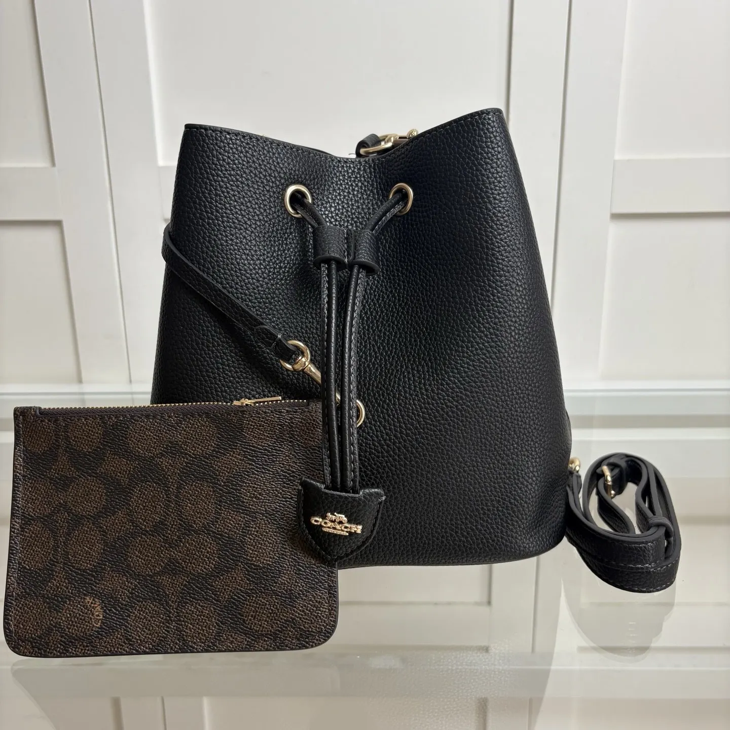 Coach 老花 奥莱女士老花ROWAN通勤 手提包 通勤手提款