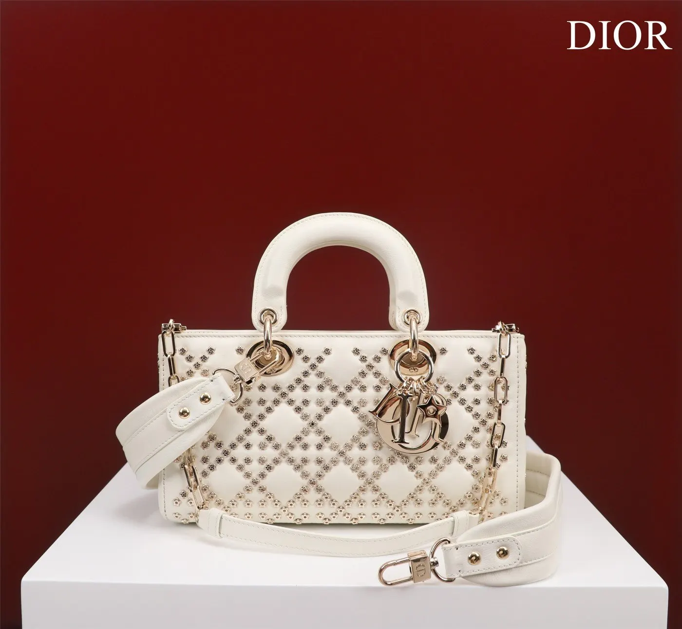 Dior 羊皮 进口 羊皮 纯手工戴妃包横版 手提包 通勤手提款