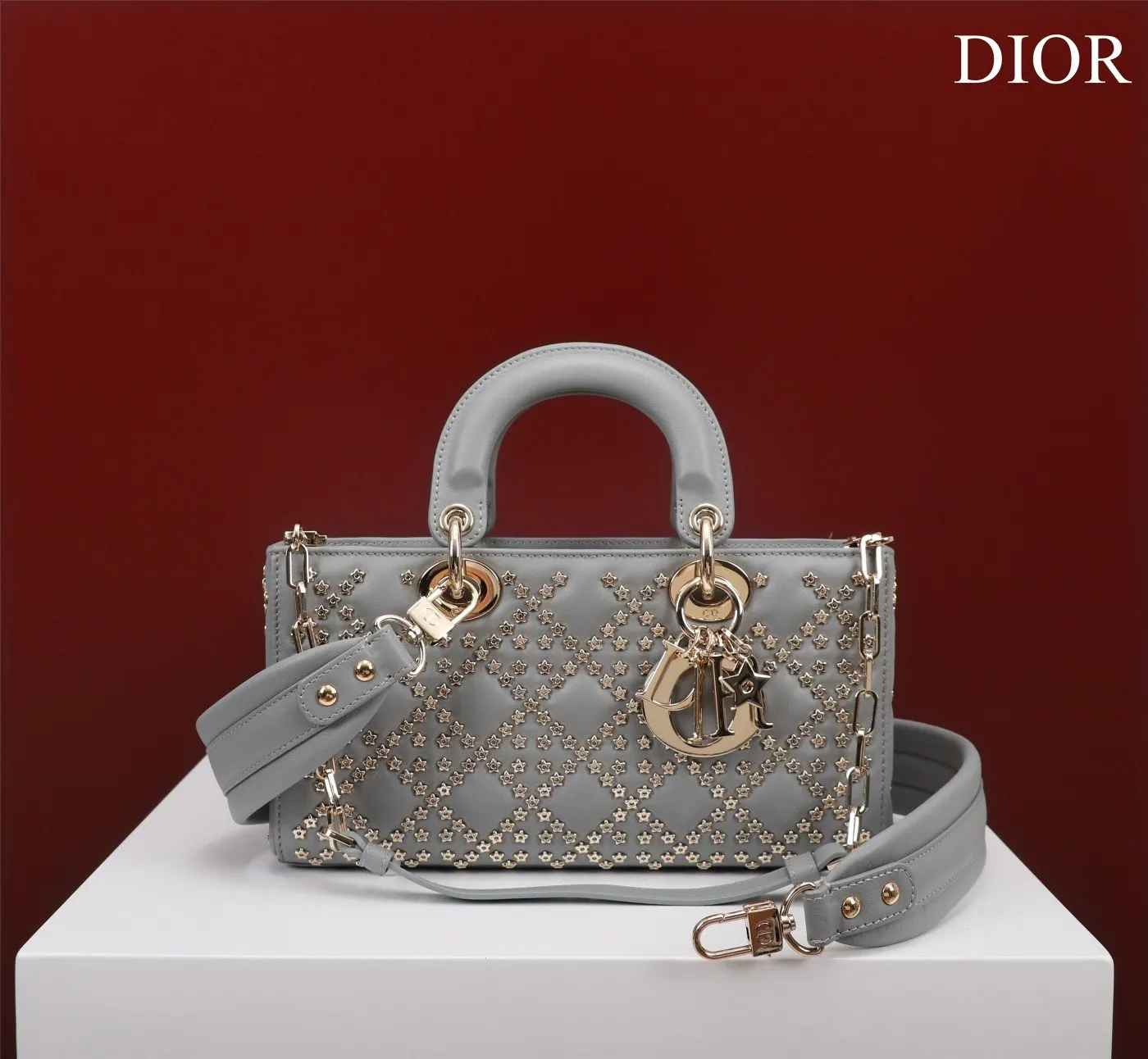 Dior 羊皮 进口 羊皮 纯手工戴妃包横版 手提包 通勤手提款