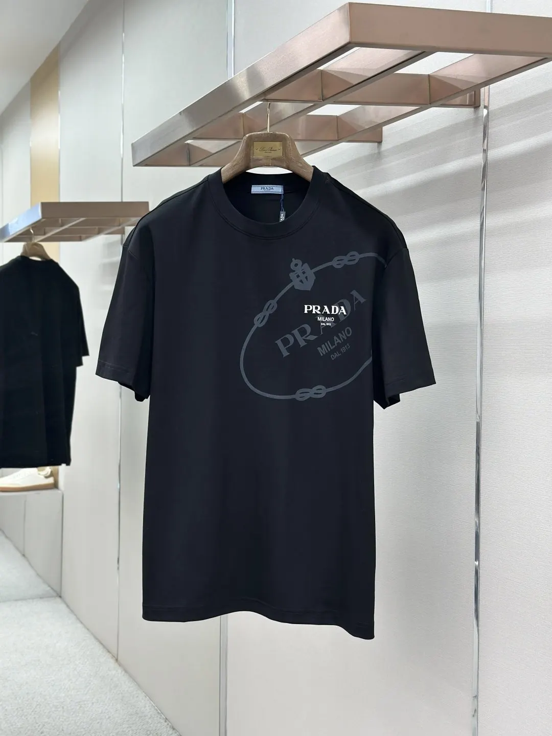 PRADA 棉质 Logo 短袖T恤 休閒百搭款