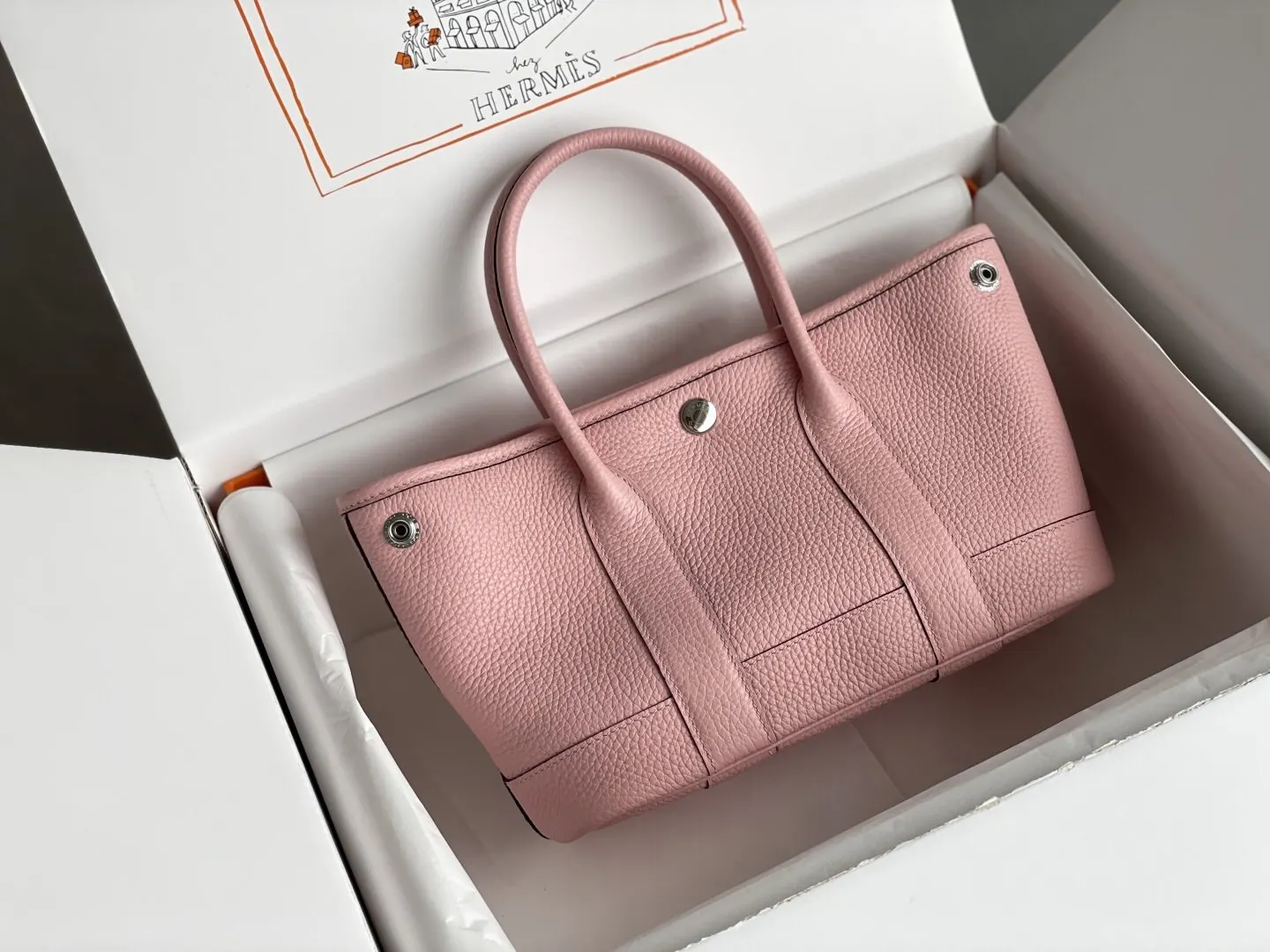 Hermes Garden Party 3Q粉 Togo牛皮 托特包 10cm 經典款