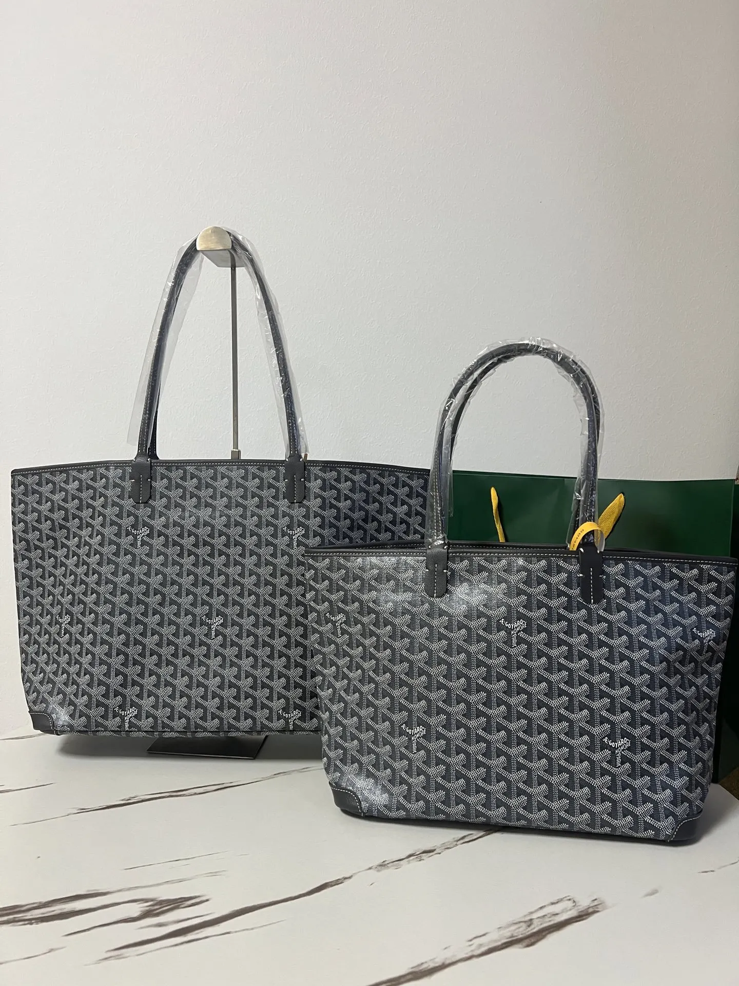 Goyard 灰色 牛皮 托特包 大容量托特款