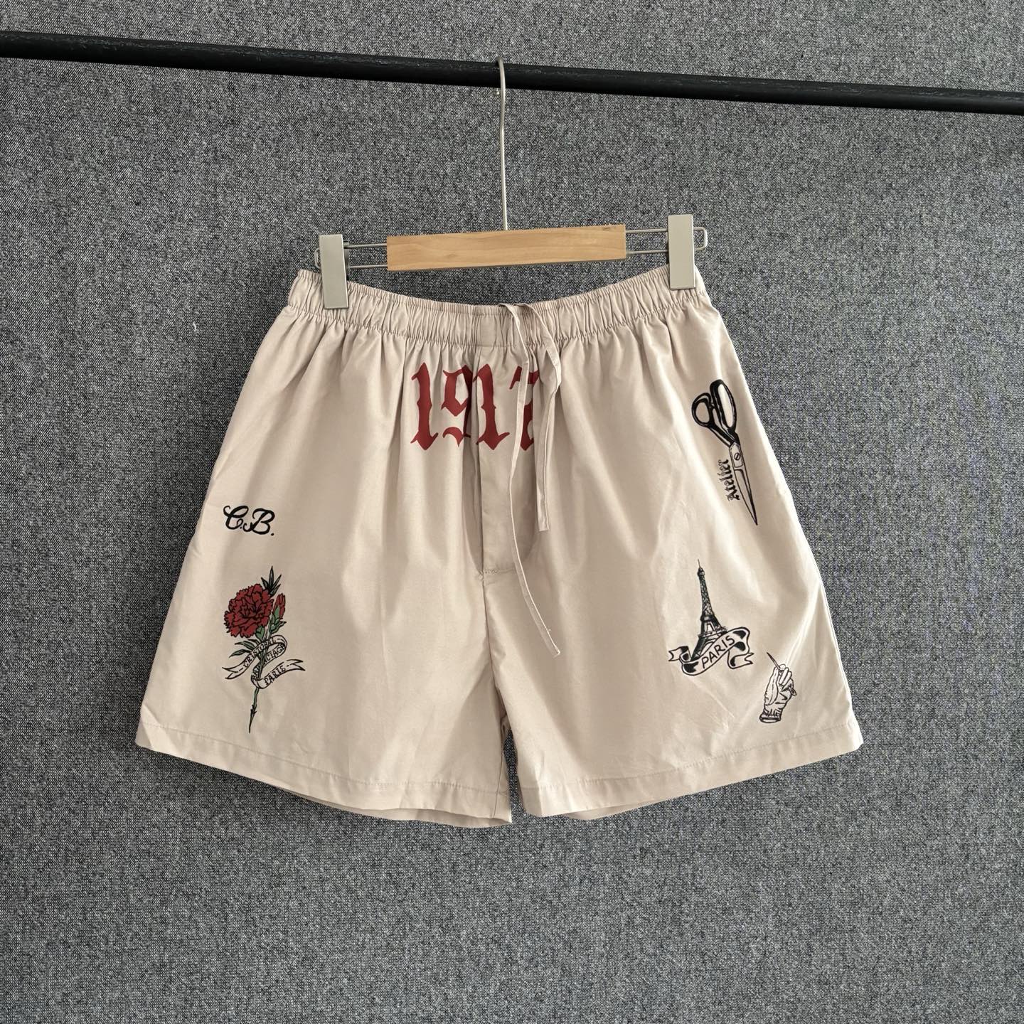 Balenciaga Cotton Shorts Street Casual Style