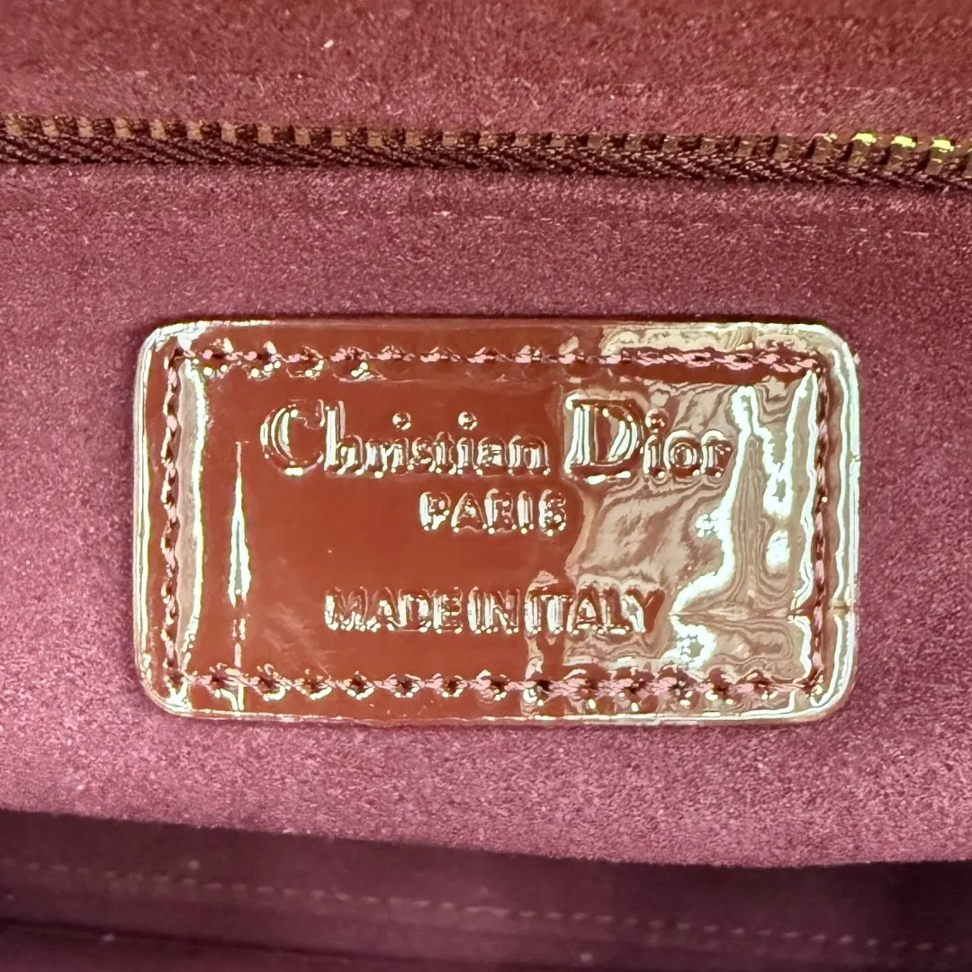 Dior Lady Dior Burgundy Leather Clip, Exquisite Accessories