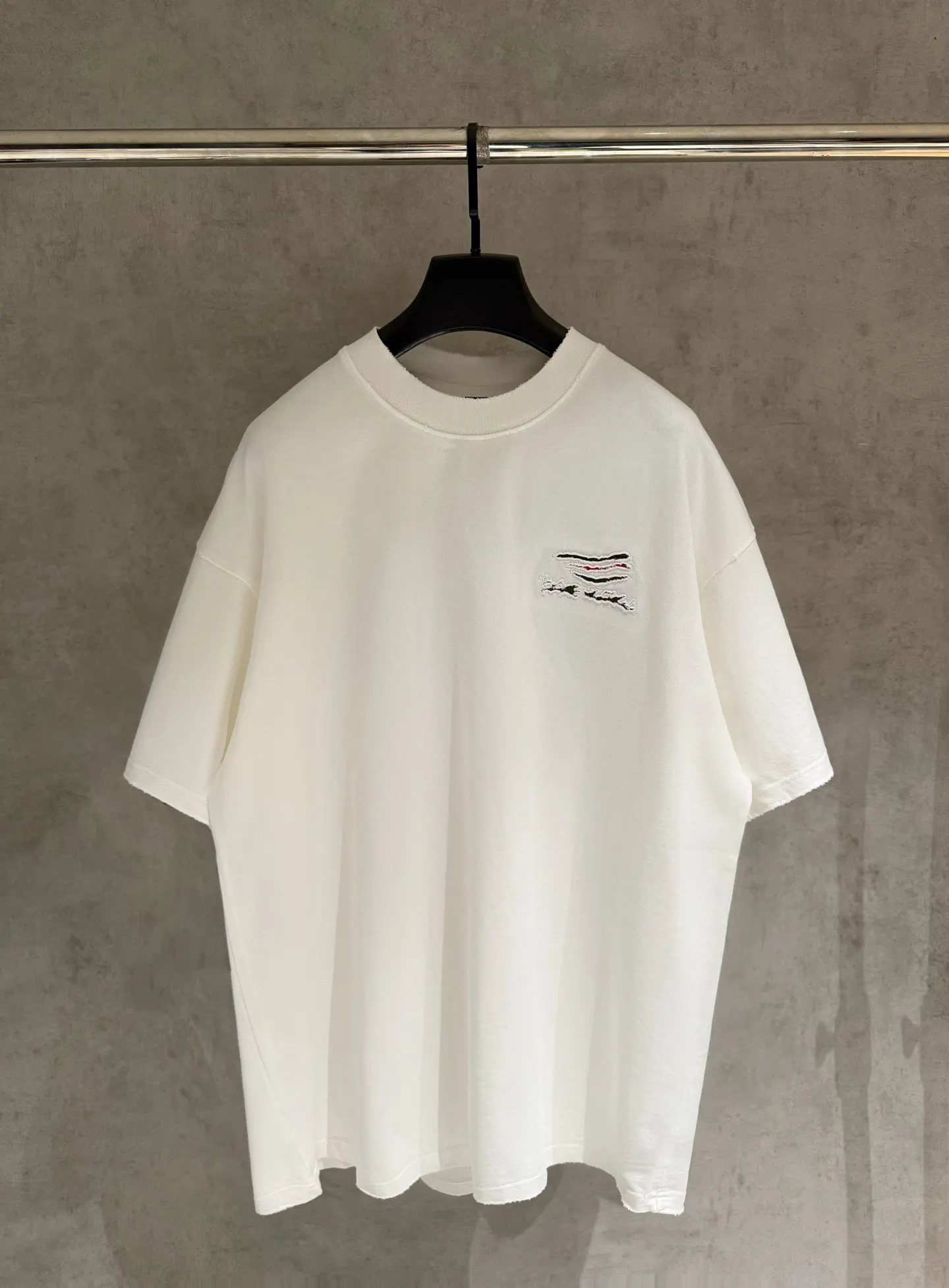 Balenciaga 25SS Embroidery Cotton Short Sleeve T-Shirt Street Casual