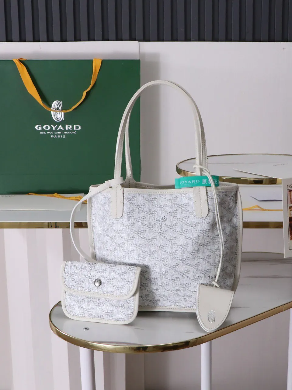 Goyard 白色 小牛皮 腋下包 复古腋下背款