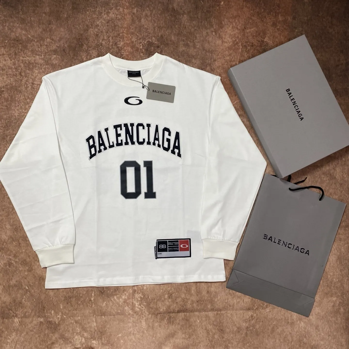 Balenciaga BLCG 純棉 長袖T恤 街頭休閒款