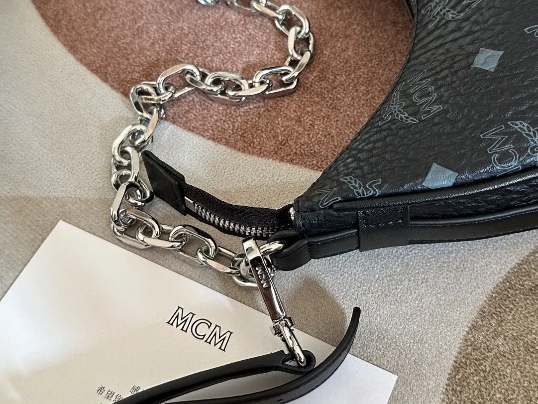 Black Hobo Shoulder Bag Vintage Leather